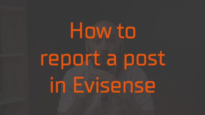 Report a post in Evisense