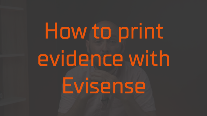 How to print a report in Evisense