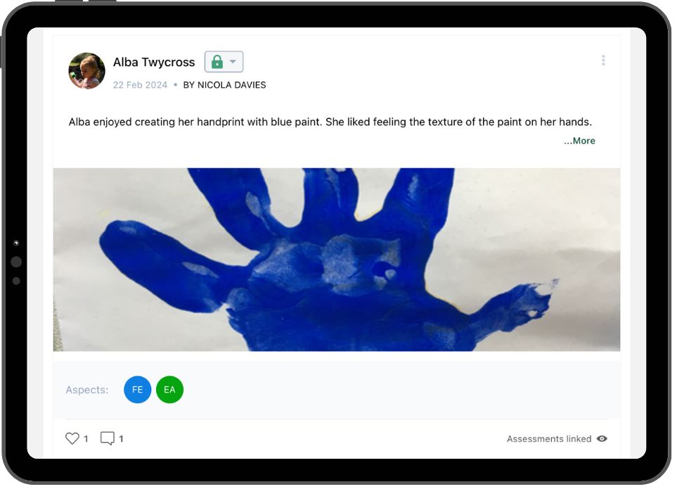 Easily capture and share evidence of learning